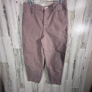 Madewell Mauve Wide-Leg Ankle Jeans – Size 32 • MSRP $148 • High Waist / Ankle